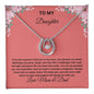 Lucky In Love Necklace Gift For Daughter