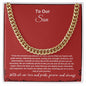 Cuban Link Chain With Son Message Card