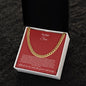 Cuban Link Chain With Son Message Card