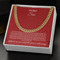 Cuban Link Chain With Son Message Card