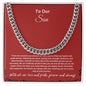 Cuban Link Chain With Son Message Card