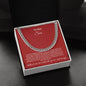 Cuban Link Chain With Son Message Card