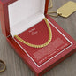 Cuban Link Chain With Son Message Card