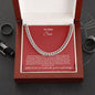 Cuban Link Chain With Son Message Card