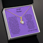 Alluring Beauty Necklace With Message To Mother