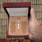 Cuban Link Chain With Engraved Artisan Cross