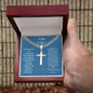 Cuban Chain with Cross Necklace With Father Message Card