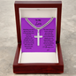 Cuban Link Chain With Engraved Artisan Cross For My Love/ Father
