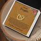 Interlocking Heart Necklace, Daughter Message Card/ Gift