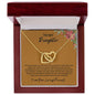Interlocking Heart Necklace, Daughter Message Card/ Gift
