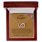 Interlocking Heart Necklace, Daughter Message Card/ Gift
