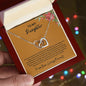 Interlocking Heart Necklace, Daughter Message Card/ Gift