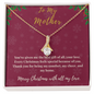 Merry Christmas To My Mother Alluring Beauty Necklace