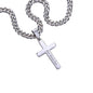 Cuban Link Chain With Engraved Artisan Cross For Fathers