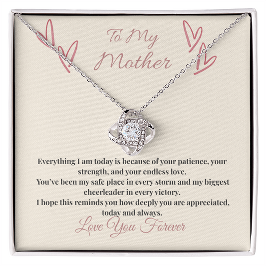 To My Mom – Love Knot Necklace – Thank You for Your Endless Love