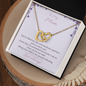 To My Mom – Interlocking Hearts Necklace – I'm So Lucky to Be Yours